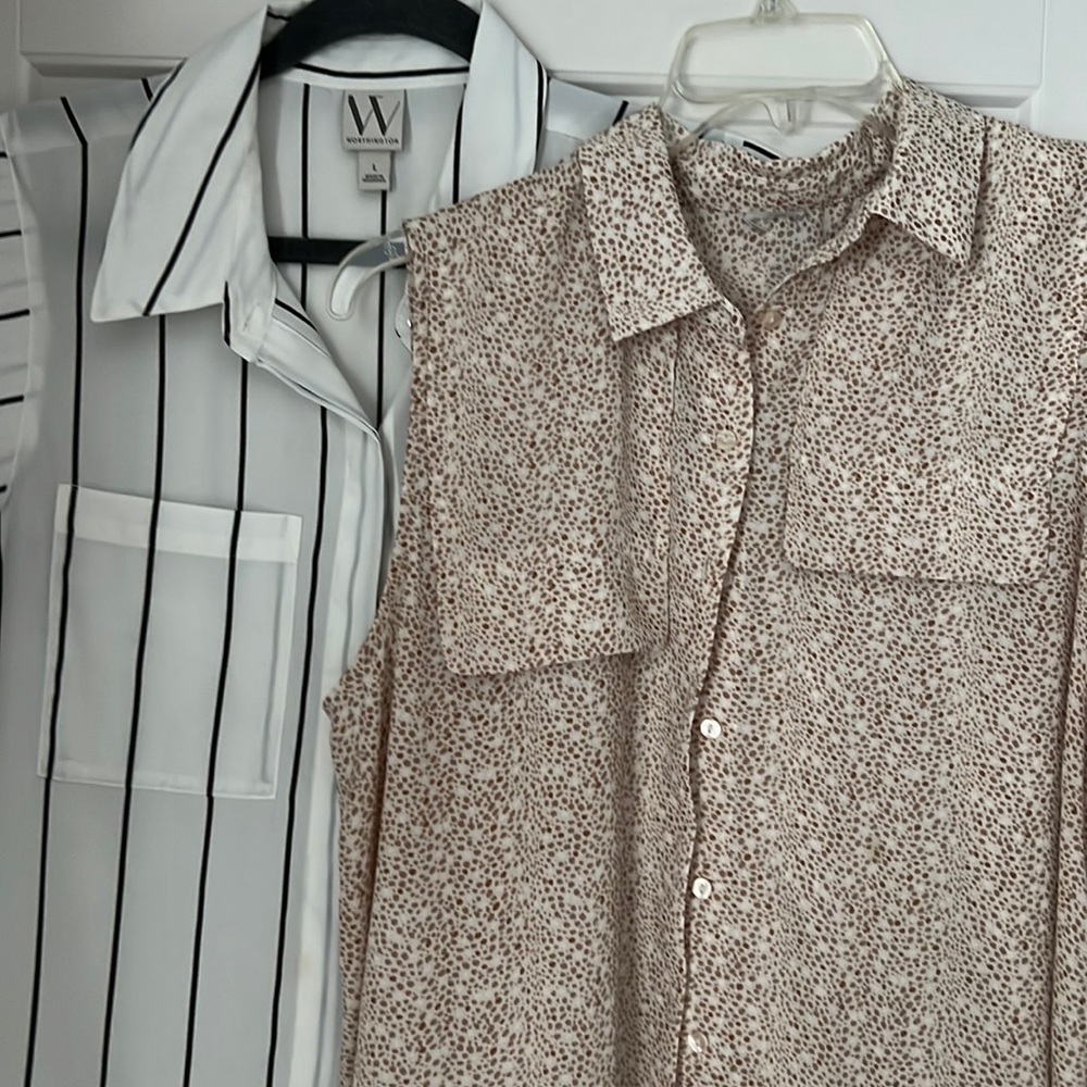 Sleeveless blouses. Worthington size 10-12